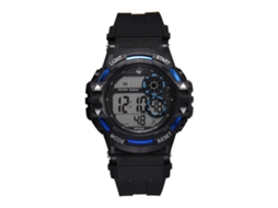 Relógio eletrônico masculino para esportes ao ar livre, pulseira à prova d'água para estudantes, azul.