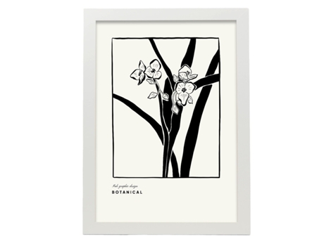Póster Artemante NACNIC Pop. Phalaenopsis Ilustrações artísticas modernas para decoração de interiores.