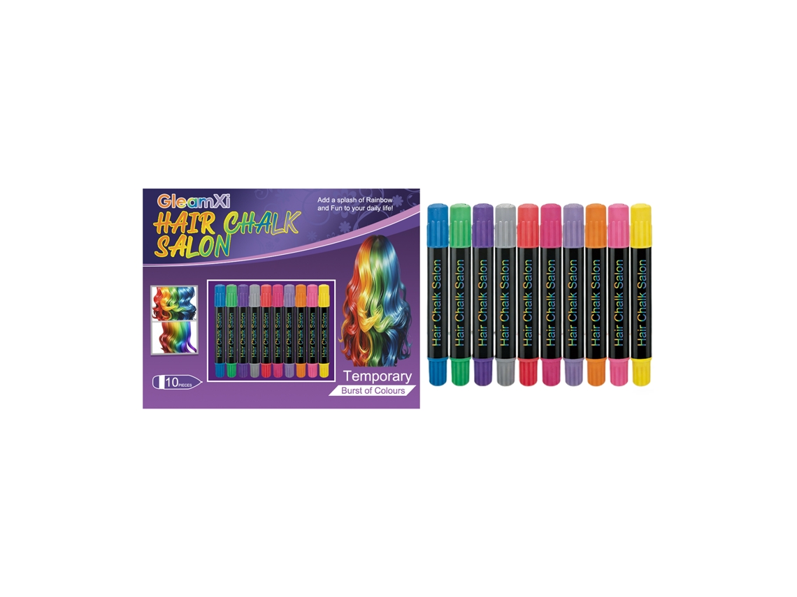 Giz de Cabelo Temporário Colorido, Ideal para Festas e Ocasiões Especiais LAXISCREED