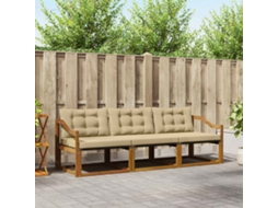 Vidaxl Conjunto De Sofás Para Exterior 3 Pcs Natural E Bege