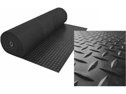 Revestimento Antiderrapante - Diamante Preto - 1mm - 140x300cm - Composição 100% PVC - Pavimento PVC - Piso de Borracha