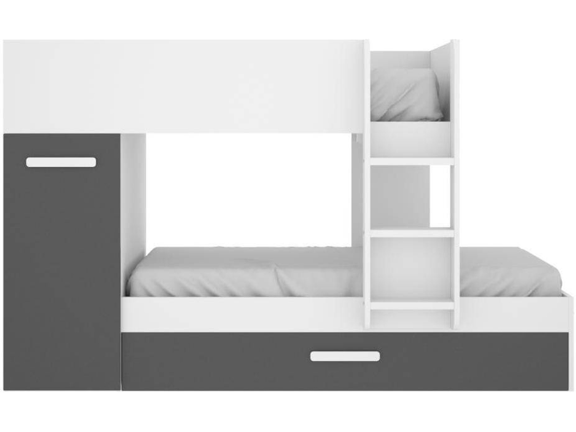 Cama Nido VENTE-UNIQUE Anthony (Cinzento - 90x190 cm)