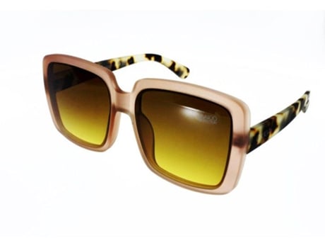 Óculos De Sol Retro De Mulher Okkia Sun Modelo Alessia Rose Havane Forma Quadrada Tendência Multicor