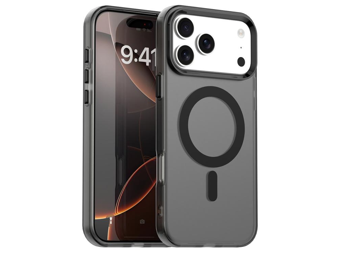 Capa Híbrida Para Iphone 17 Pro - Pc E Tpu Com Magsafe | Candy Design - Preta