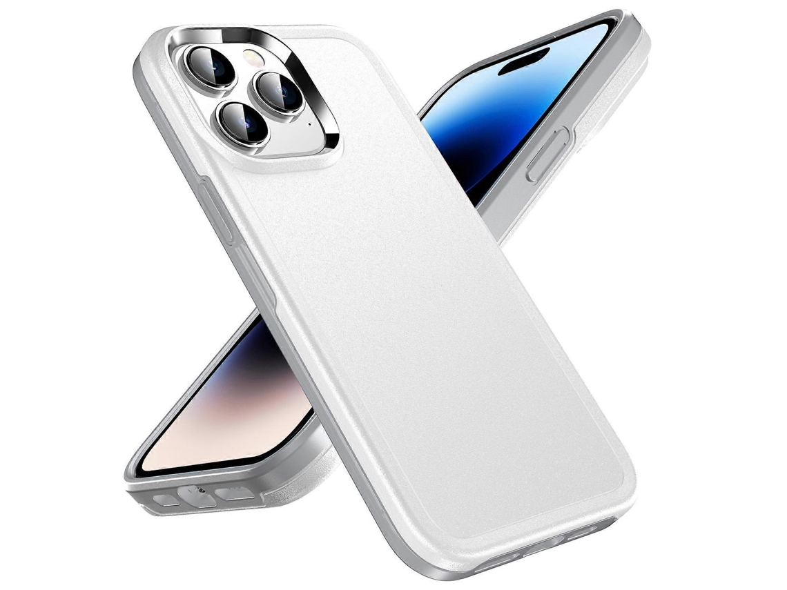 Capa De Celular Dupla Cor Sólida Com Armadura Para Iphone 14 Pro Max
