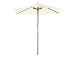 Guarda sol Branco Ø250cm, Cabo, Varanda, Bambu, À Prova Vento, Mercado. Ge