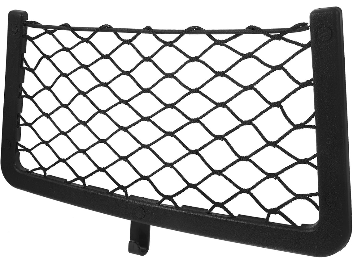Rede organizadora para porta-bolsas de carro em ABS - Instalação rápida e fácil.