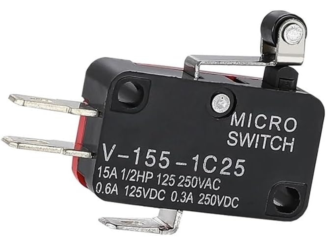 10 Peças Interruptor De Toque V 155-1c25 Limite Com Braço Alavanca Rolete Dobradiça Curta Spdt Ação Rápida