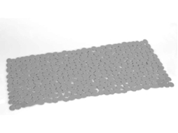 Tapete Anti derrapante para Casa de Banho com Ventosas Dimensões: 35 X 70 Cm em Resina Cinzento Lavável na Máquina Limpeza Profunda STELASPLEN