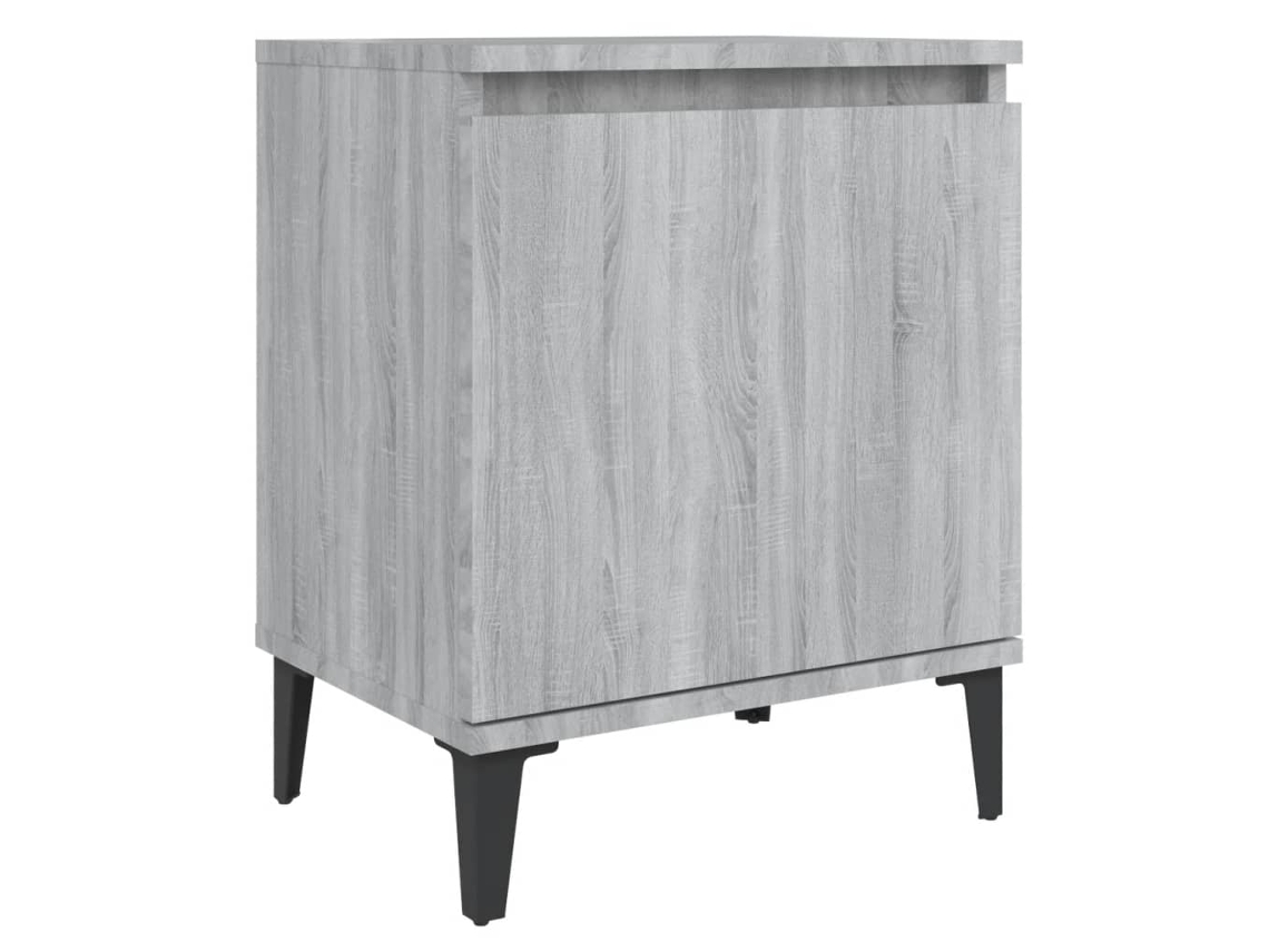 Bed Cabinet, Bed Cabinets Vidaxl Cinzeto Madeira Processada (n/a)