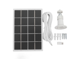 Camera Solar Charging Panel With Bracket 3w 5v Monocrystalline Silicon Type C Security Camera Solar Panel For Android Devices White LAXISCREED