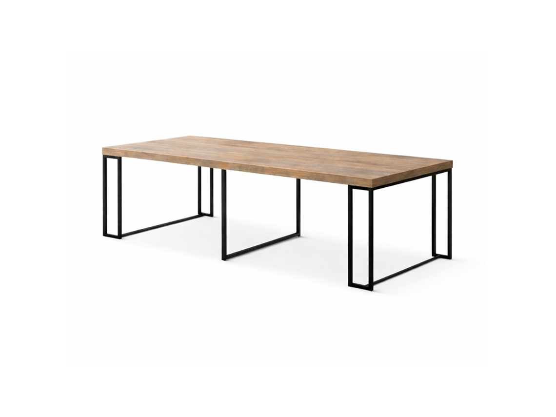 Kama Mesa Extensível Para 10 12 Pessoas Com Efeito Madeira 300cm Concept U