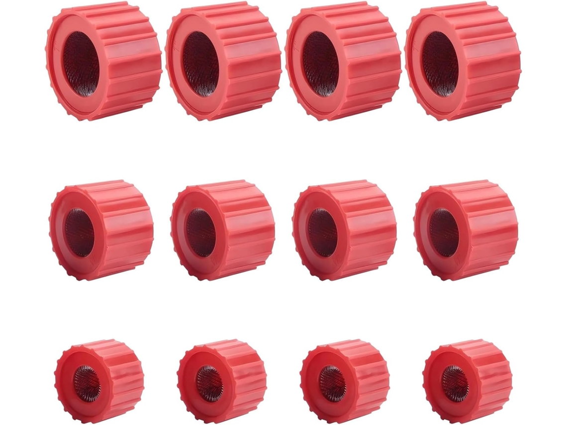 Conjunto De 12 Escovas Para Limpeza Tubos Cobre, 1 2, 3 4e 1 Polegada, Com Cabeças De Escova Metal Para Pó Inclusas