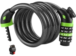 Cadeado Fenteer De 5 Dígitos, À Prova D Água, Com Cabo De Combinação 120cm Para Bicicletas Montanha, Ideal Para Adultos