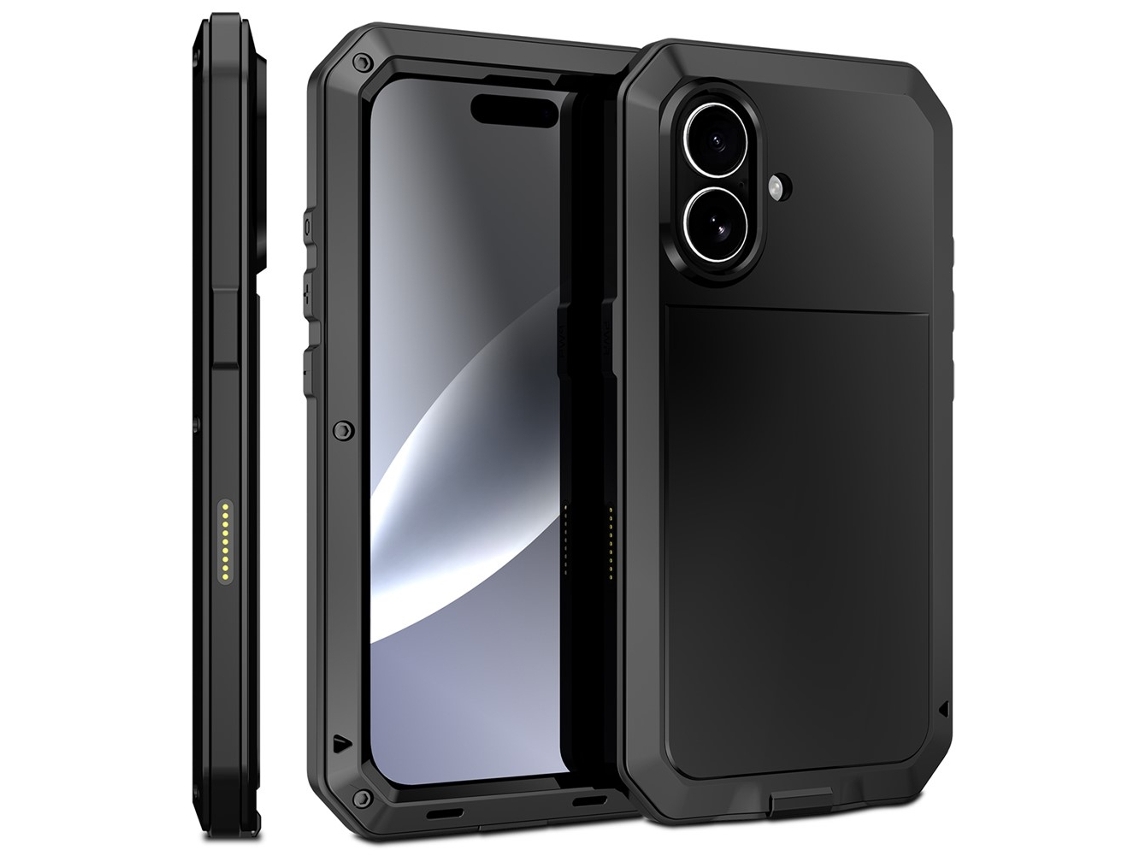Capa Híbrida Resistente E Reforçada Película De Vidro Temperado Para Iphone 17
