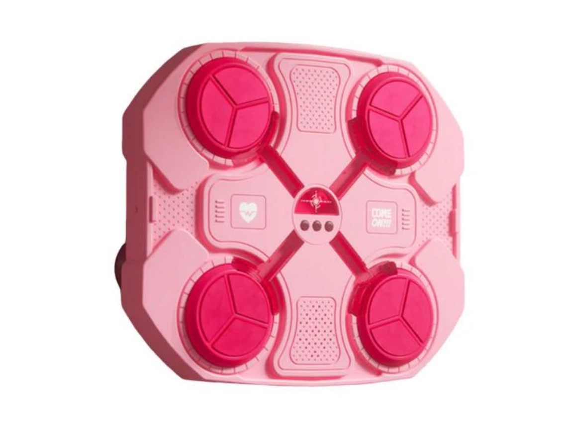 Máquina De Boxe Musical, Luzes Led Interativas, Intensidade De Treino Personalizável,c Rosa Com Luva