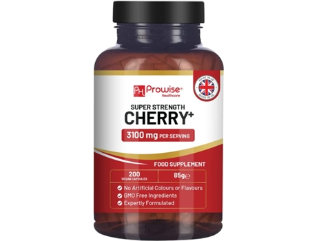 Suplemento Alimentar PROWISE HEALTCARE Cherry+ 3100Mg Montmorency Cherry Adicionado Com Black Cherry (200 Cápsulas )