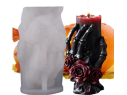 Molde De Silicone Para Vela Em Formato De Caveira 3d