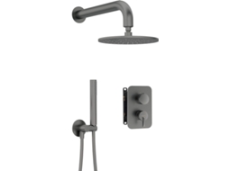 Concealed Shower Set With Mixer Box With Overhead Shower Deante