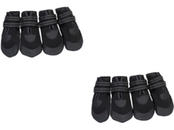 Conjunto De 8-botas Impermeáveis E Refletivas Cães Pequeno Porte, Calçado Antiderrapante Passeios De Inverno