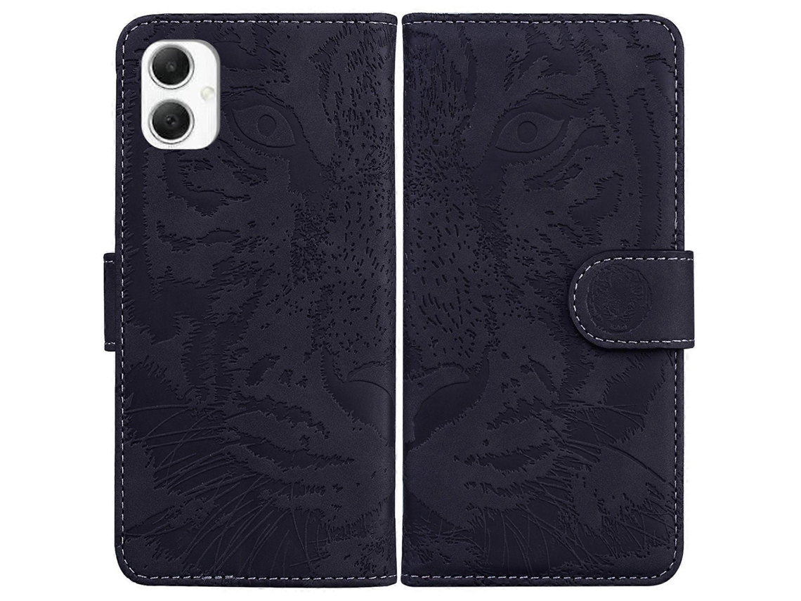 Capa De Couro Com Estampa De Tigre Em Relevo Para Samsung Galaxy A26 5g