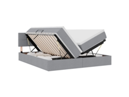 Cama de Armazenamento Led com Colchão Cinzento claro MAISON EXCLUSIVE