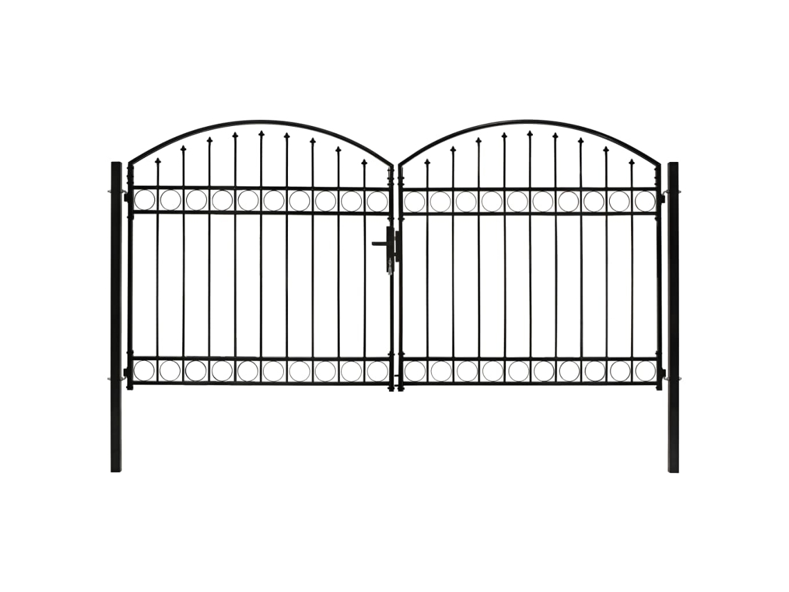 Fence Gate, Fence Gates Vidaxl Preto Aço (300 X 150 Cm)