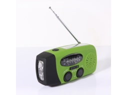 Rádio de Manivela com Células Solares, Lanterna e Bateria Externa de 2000mah com Sos Vermelho, Verde AQUAFORGE