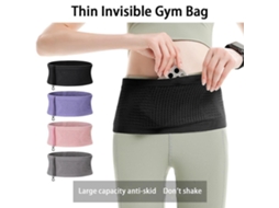 Pochete invisível sem costura para corrida, cinto esportivo unissex, bolsa para celular para academia, corrida, fitness, corrida e ciclismo. Slowmoose