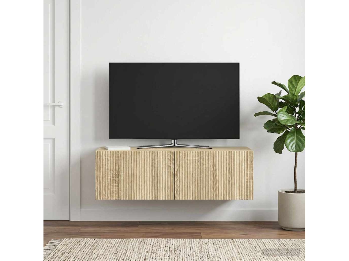 Vidaxl Gabinete de Tv de Parede Carvalho Sonoma 98 X 31 X 30 Cm
