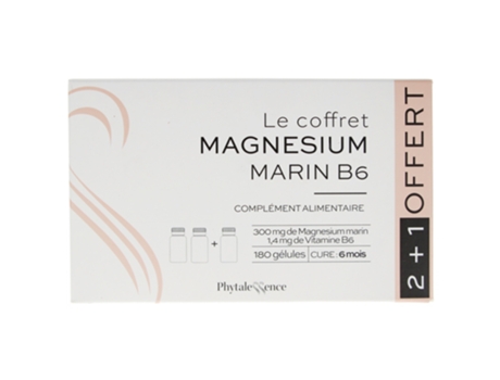 Recipiente de magnésio marinho B6 de 3 x 60 cápsulas PHYTALESSENCE