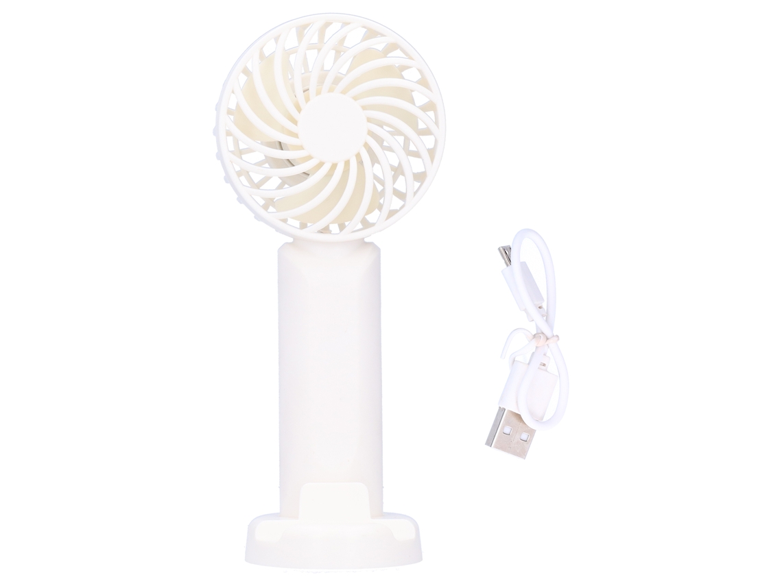 Ventilador portátil ajustável de mão para dormitório, branco LAXISCREED
