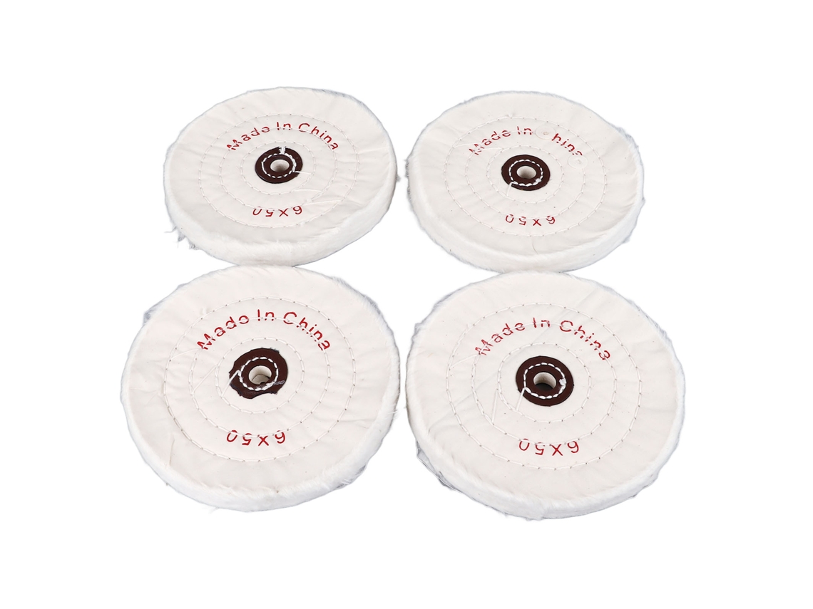 4pcs Rodelas de Polimento 6 Polegadas com Buraco de Eixo 1,2cm S/MARCA