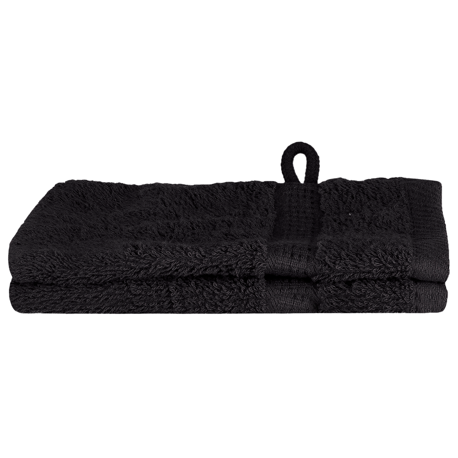 Conjunto 2 Toalha De Banheiro Vidaxl Preto Algodão (15 X 21 Cm)
