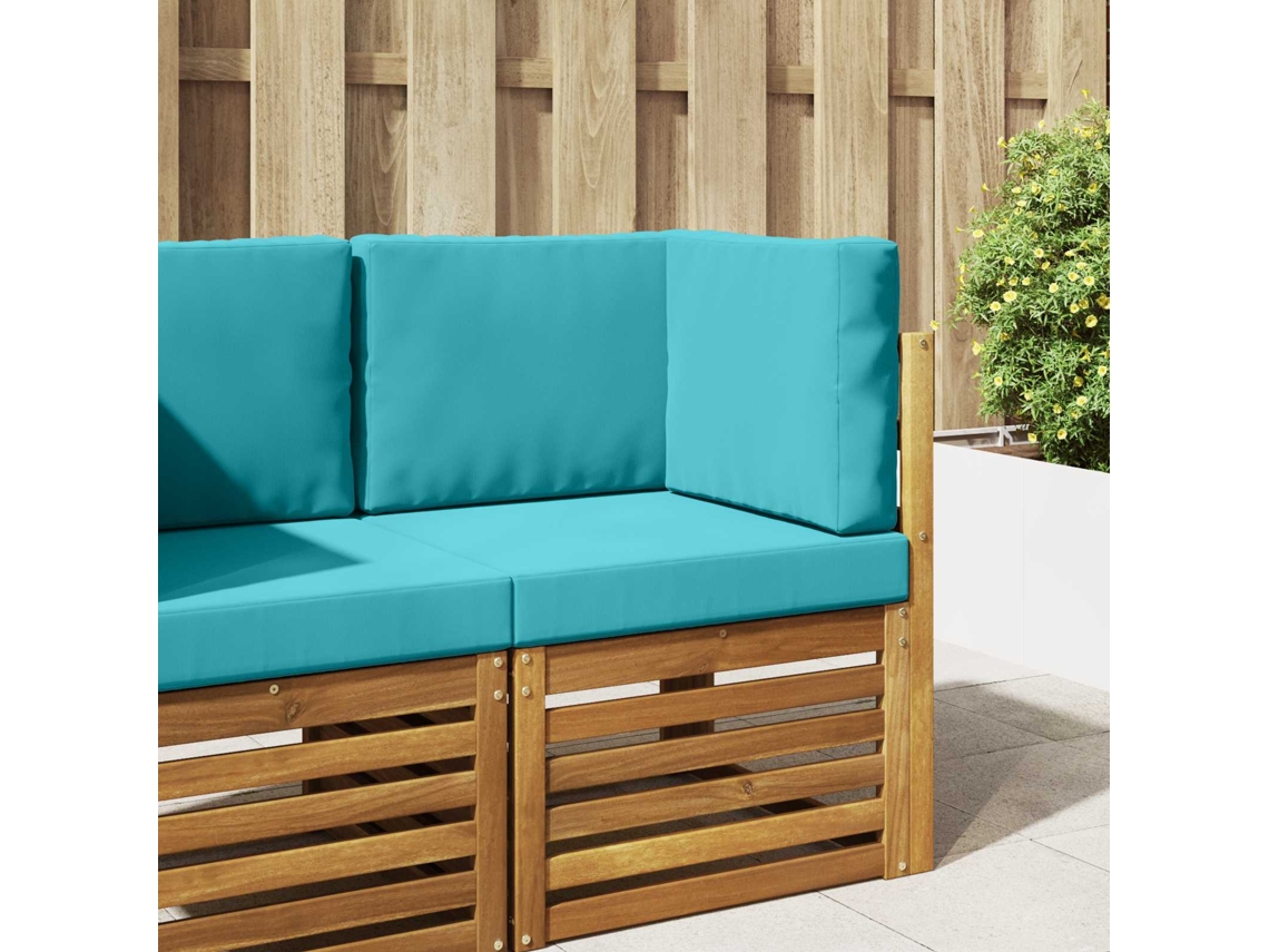 Vidaxl Almofada Para Sofá Externo Poliéster Turquesa 60 X 60 Cm