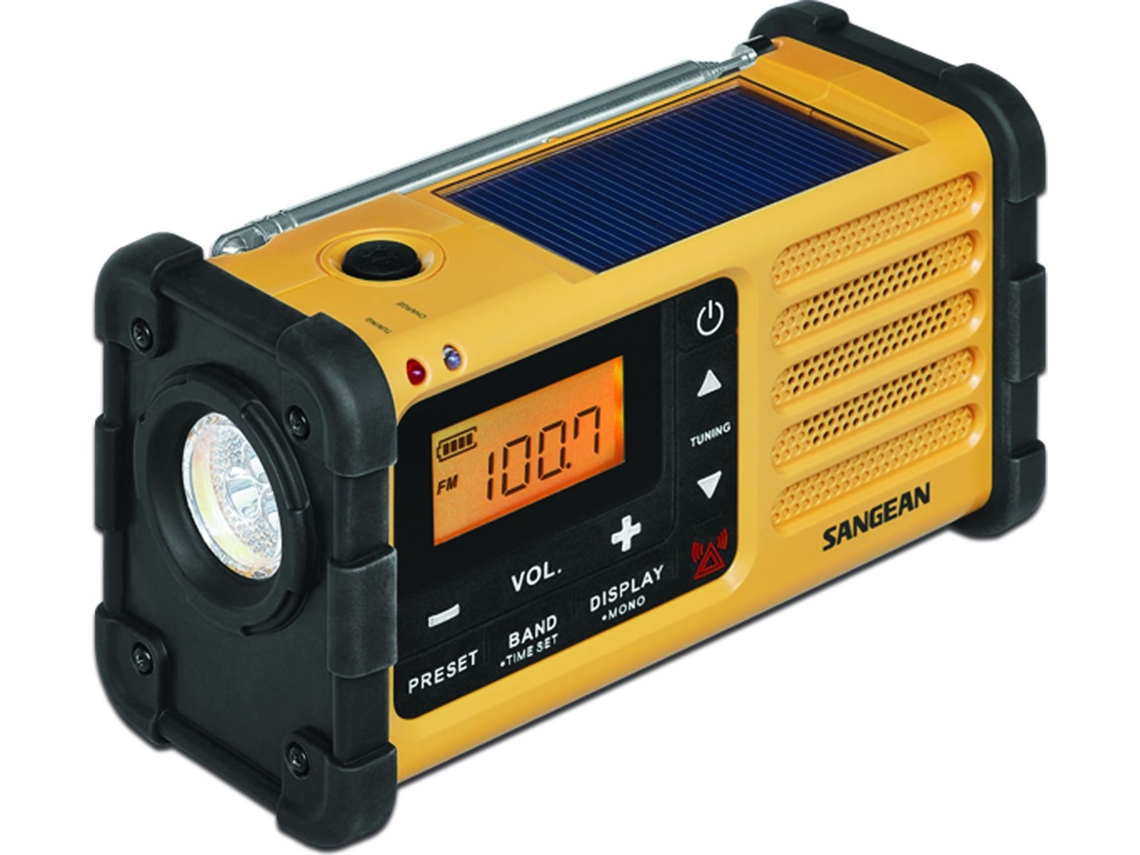 Rádio Solar SANGEAN MMR-88 (Amarelo - Digital - FM / AM - Bateria)