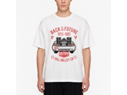 Rockinstone Back To The Future Movie Vintage Dmc Back White Adult T-shirt Size:m