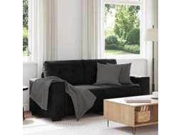 Vidaxl Sofá De Dois Lugares, Preto, 180x77x82 Cm, Em Veludo