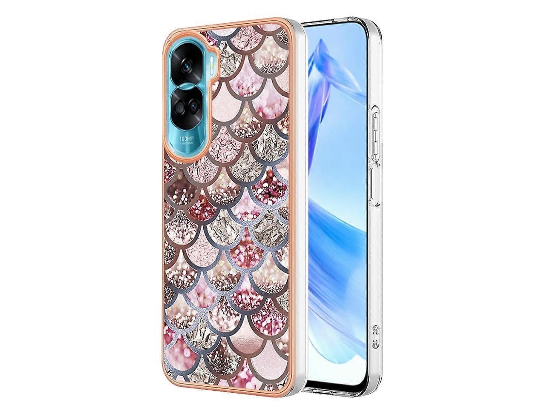 Capa Para Celular For Honor 90 Lite 5g Em Tpu Com Revestimento Eletroplástico Imd