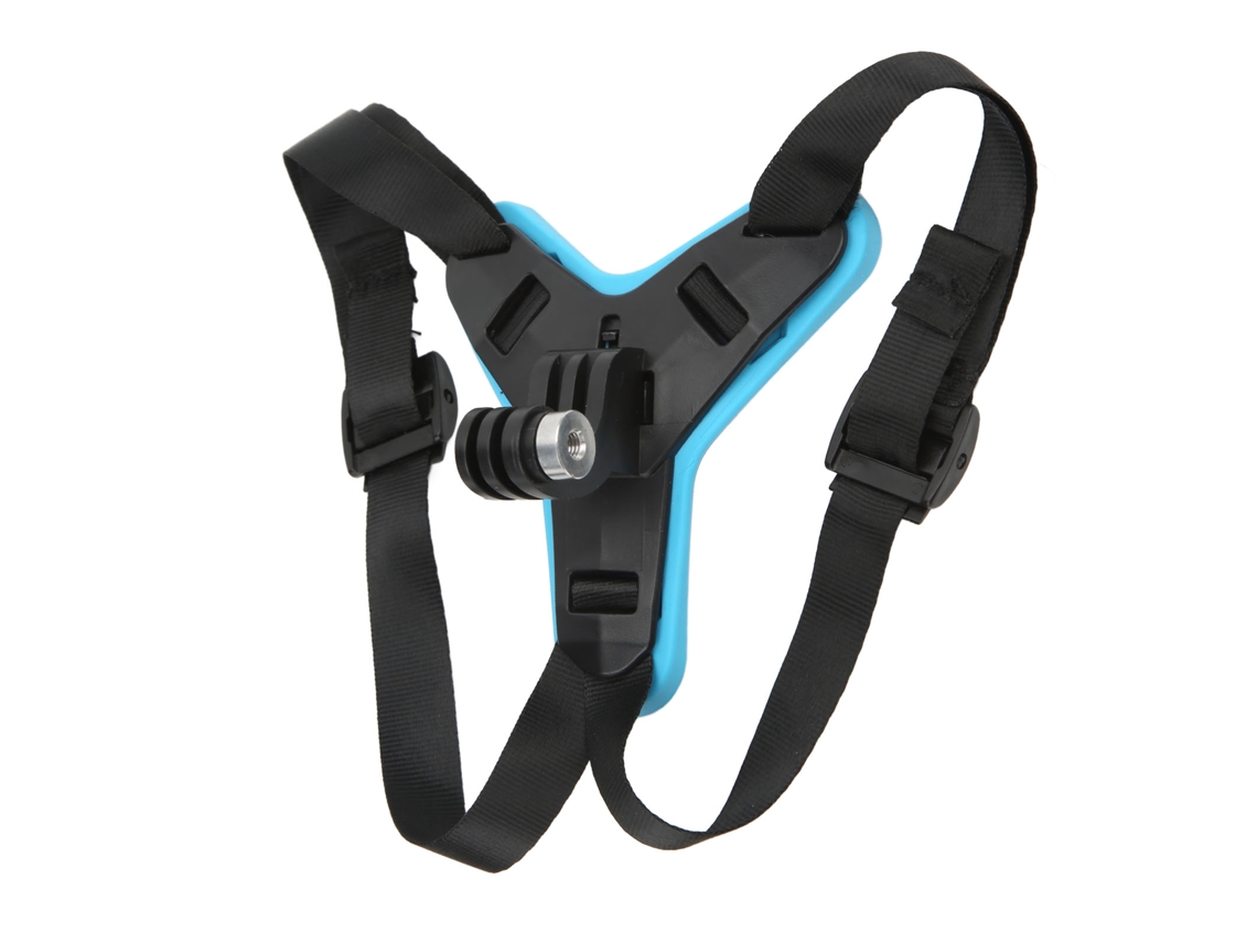 Helmet Chin Mount Adjustable Strap Prevent Slip Motorcycle Helmet Camera Bracket For Hero 7 6 5 Blue LAXISCREED