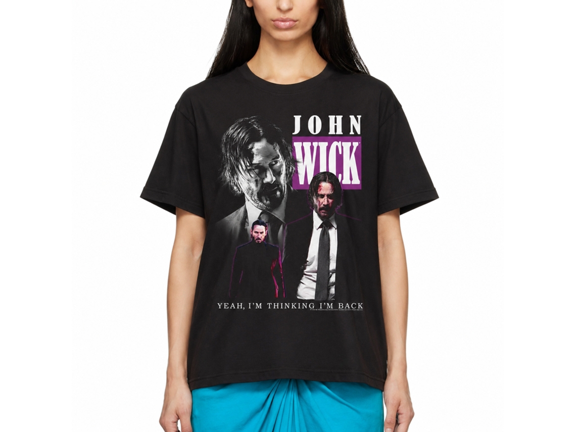 Rockinstone John Wick Triple Wick Black Adult T-shirt Size:xl