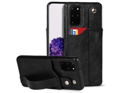 Capa Para Samsung Galaxy S20+ Com Textura Crazy Horse, Resistente A Impactos, Em Tpu E Couro Pu, Com Compartimento Para Cartão E Suporte Para Alça De