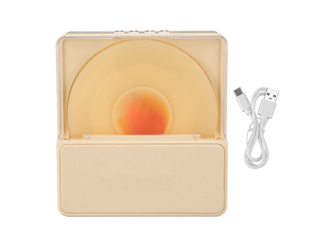 Caixa de Som Bluetooth com Luz Noturna e Toca Discos EOOCOO