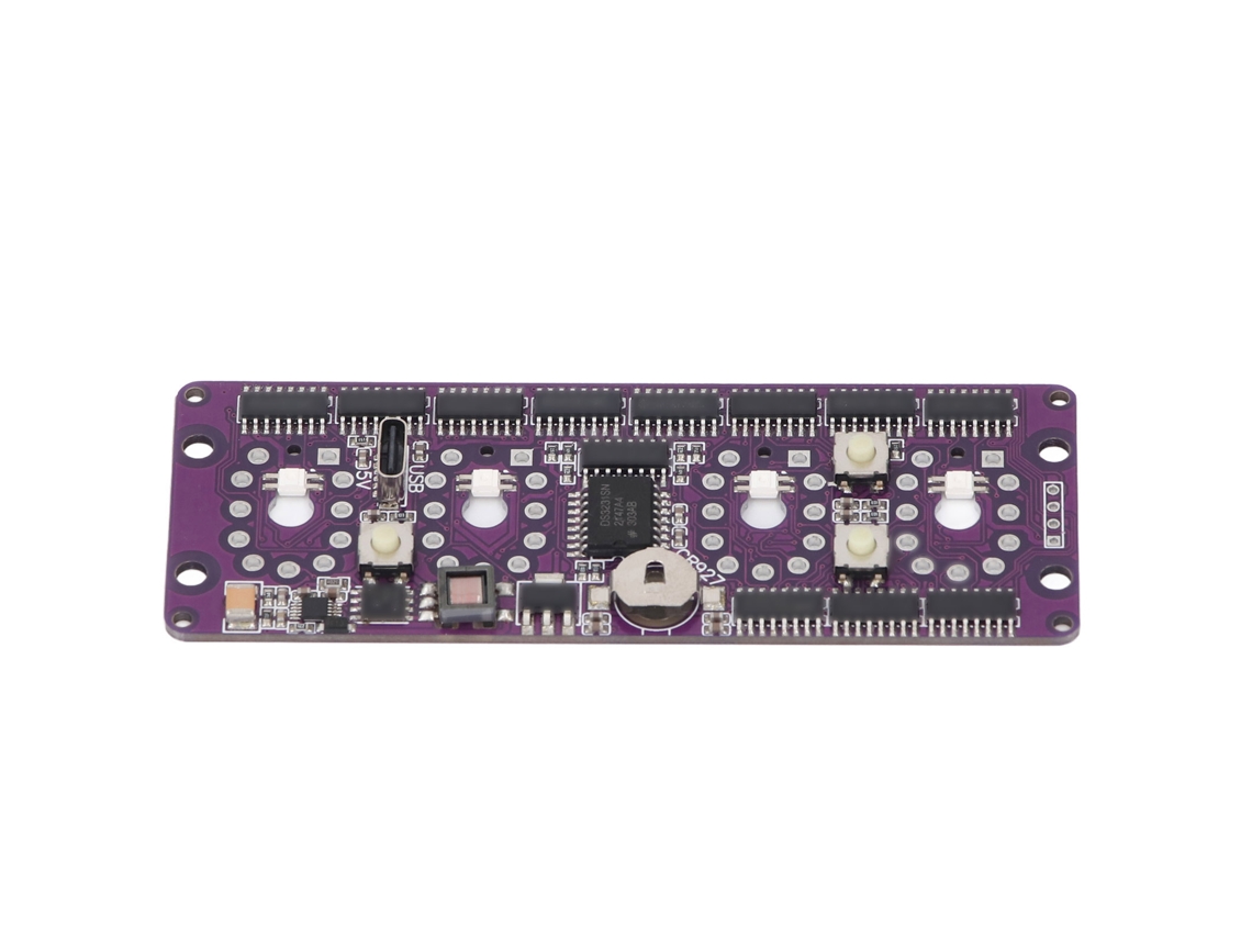 PLACA DE CIRCUITO DE RELÓGIO DE TUBO NIXIE COM CRONOMETRAGEM PRECISA 12/24H E CONFIGURAÇÃO FÁCIL