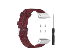 Pulseira De Relógio Lurelia Para Garmin Forerunner 35/30 Universal Nylon Canvas Vinho Vermelho