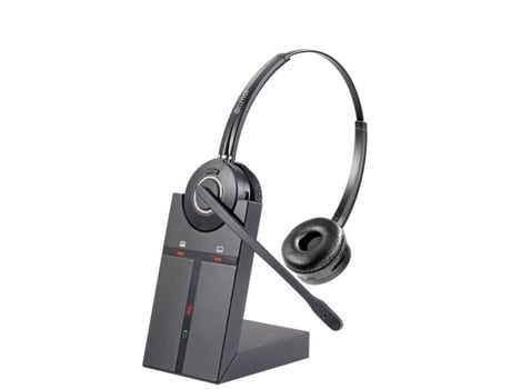 CLEYVER Fone de Ouvido Profissional Sem Fio para Telefone Fixo e Pc Microfone com Cancelamento de Ruído Dect 150M Carregamento Rápido Preto Od