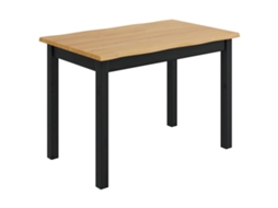 Conjunto 1 Mesa De Bordo Vivo Vidaxl Preto Madeira De Pinho Maciça (112 X 70 X 76,5 Cm)