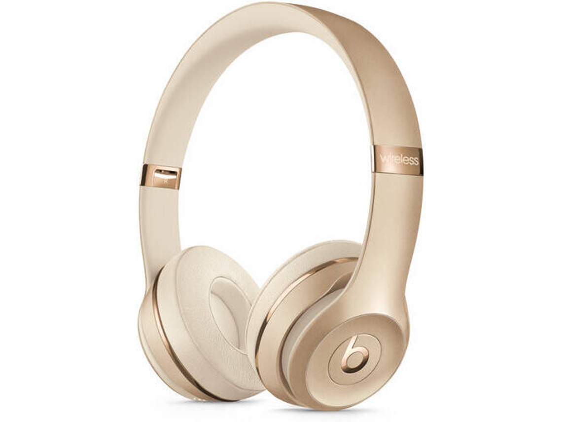 Auscultadores Bluetooth APPLE Beats Solo 3 (On Ear - Microfone - Dourado)