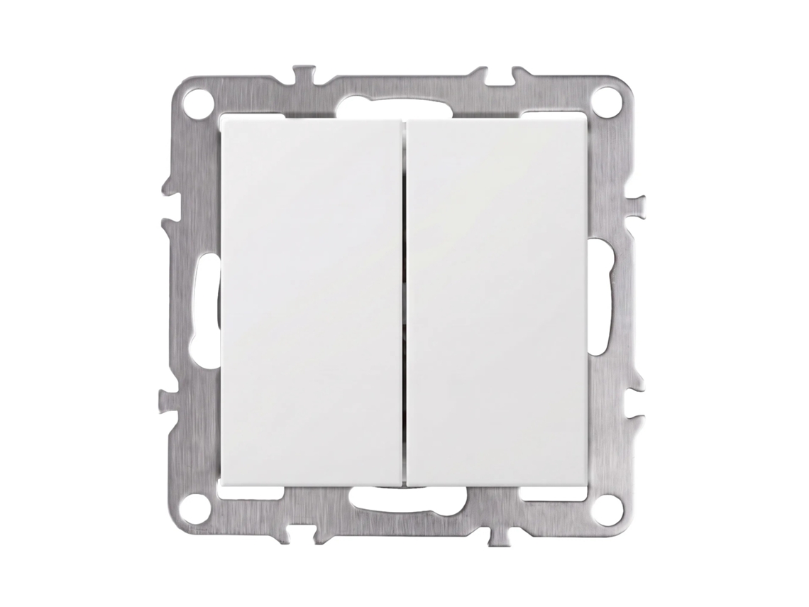 Toolight Interruptor Duplo Oste Jnh007-w White