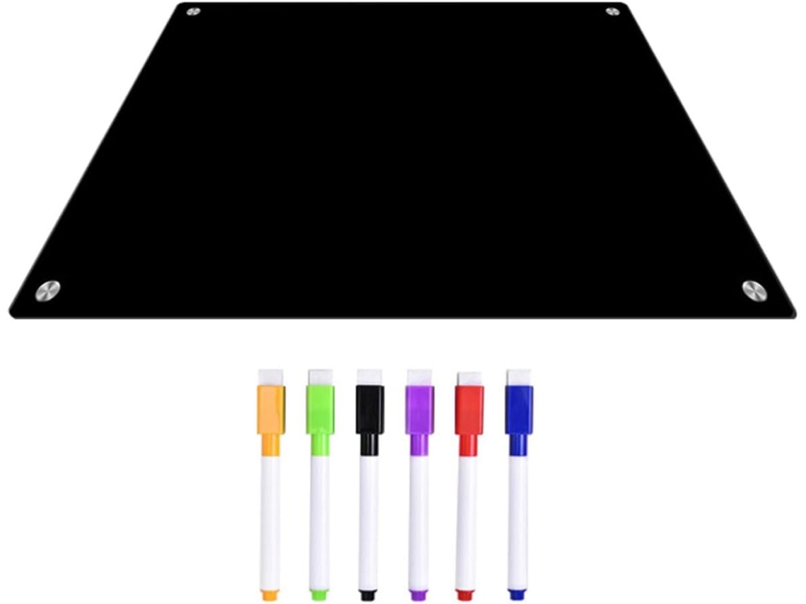 Conjunto de 1 Quadro Magnético para Geladeira Blancie em Acrílico, Apagável a Seco, com Ímãs e Feltros.
